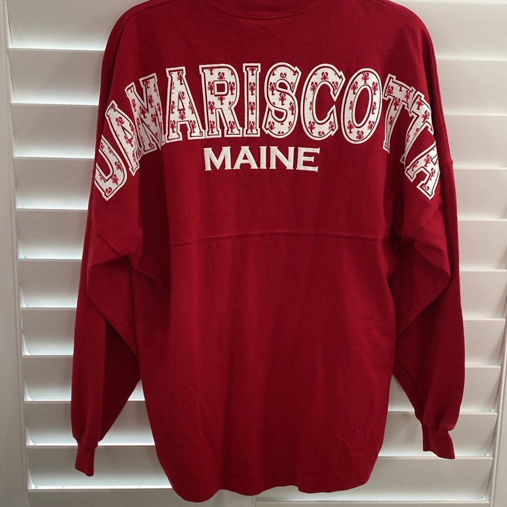 Spirit activewear Maine red lobster long sleeve cotton tee shirt